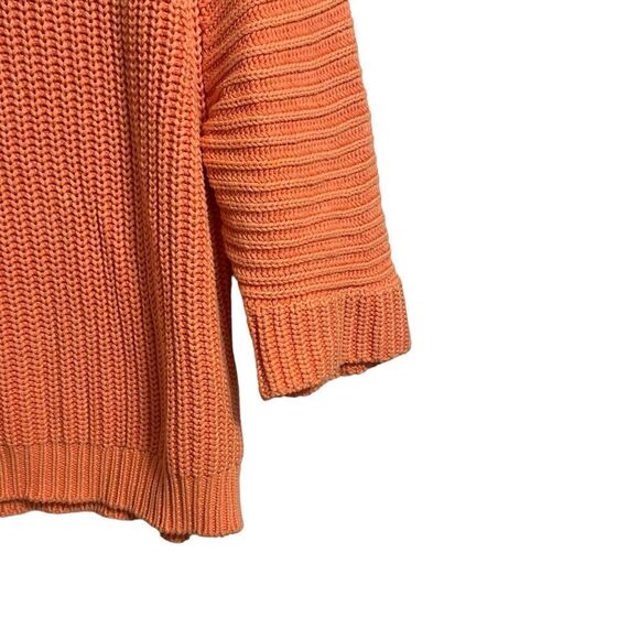 Anthropologie Maeve Mackenzie Cotton 3/4 Sleeve Pink Peach Sweater Size XS - Picture 3 of 8